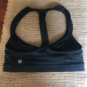 black Lululemon sports bra, size 2
